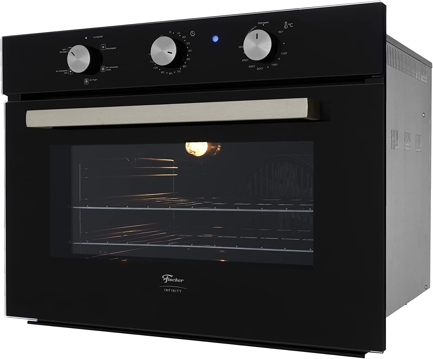 Forno Elétrico Fischer Infinity 50L Preto 127V com turbo convection, Preto