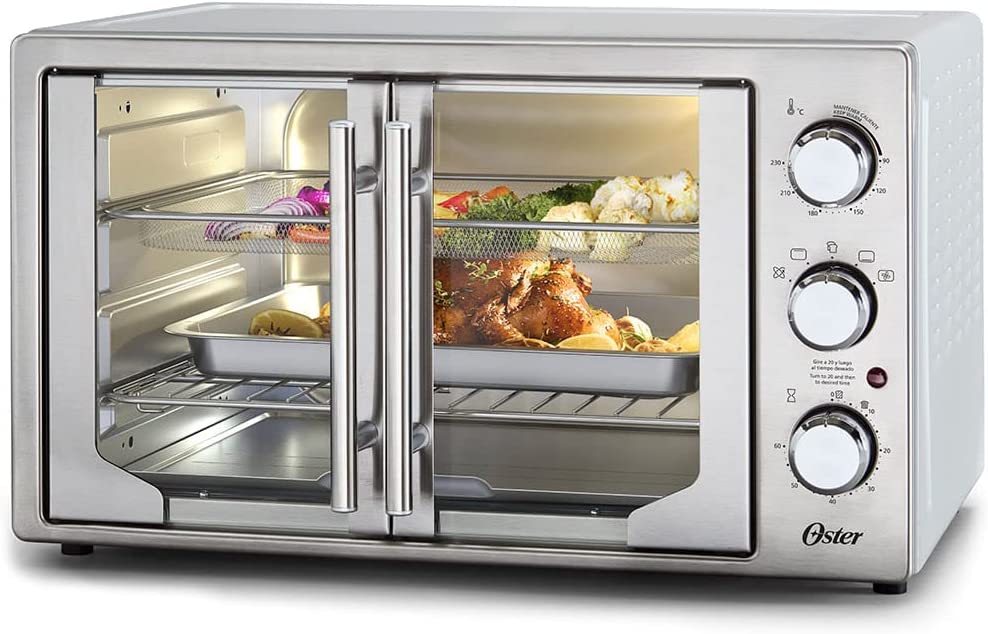 Forno e Fritadeira Sem Óleo Oster 42L French Door 2 em 1